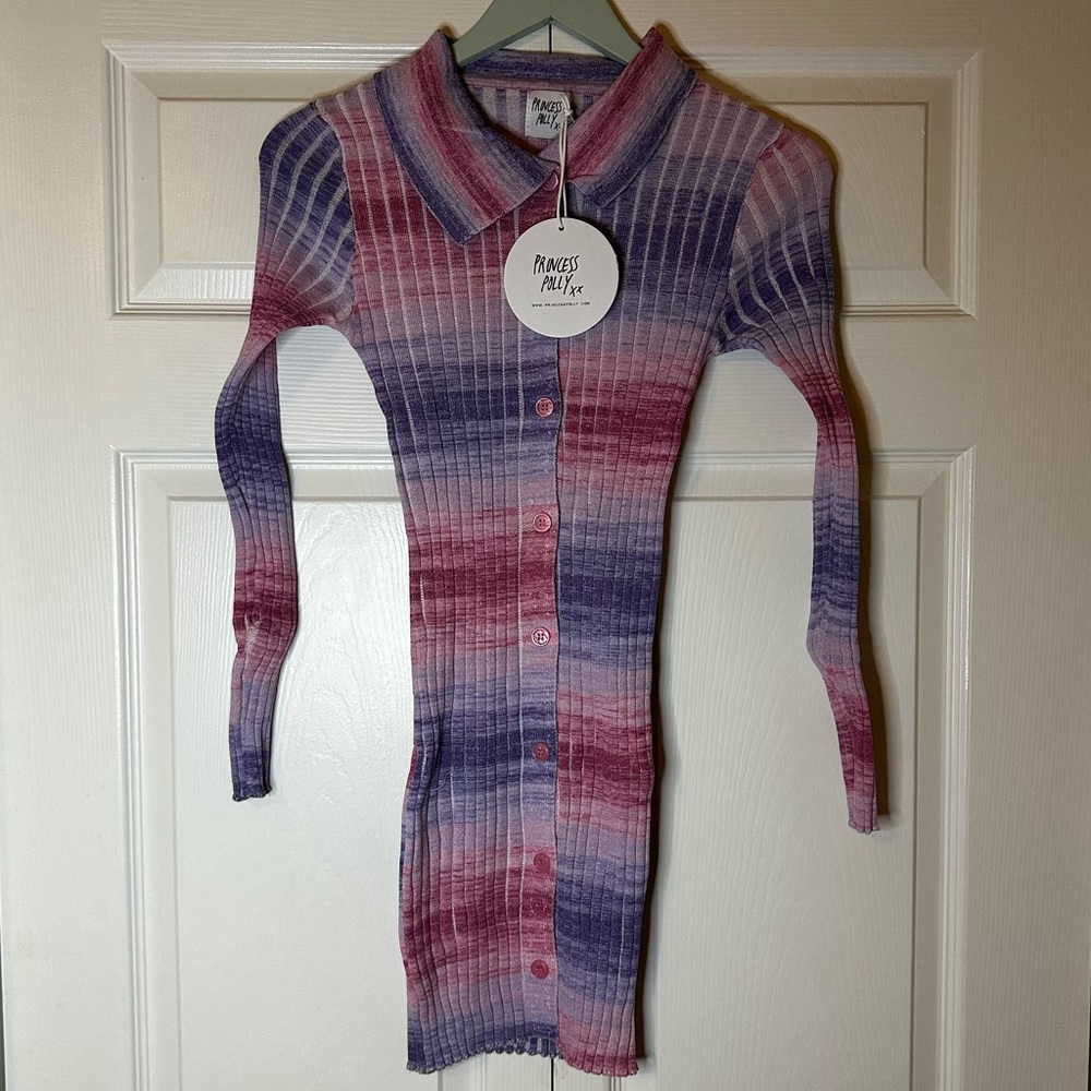Pink/Purple Long Sleeve Mini Dress